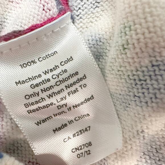 Talbots Sweater Red Black Womens LP Floral Cardigan Button Up V-Neck Ribbed Knit - Picture 6 of 6